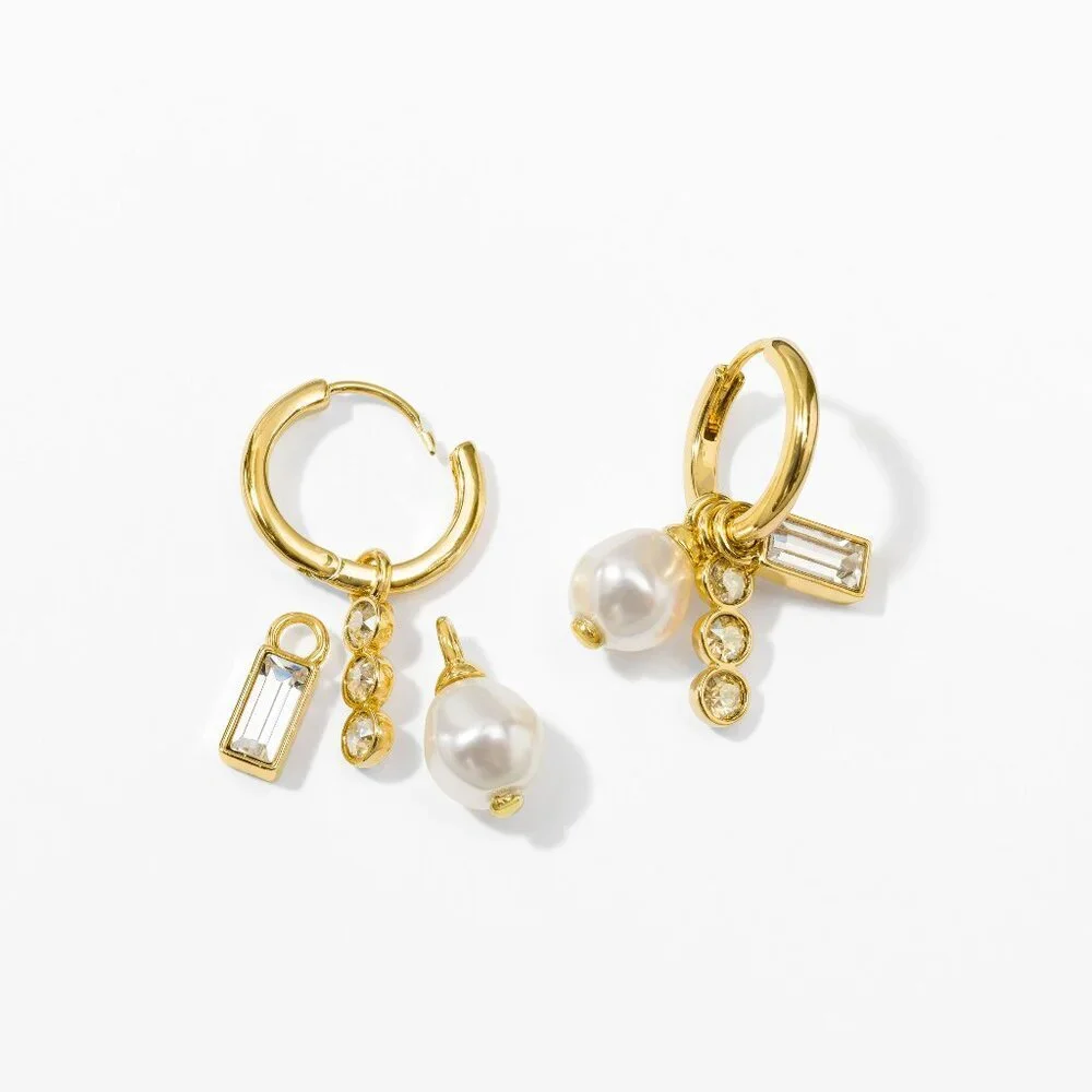 Make A Change earrings, Golden ~ Touchstone Crystal by Swarovski‎